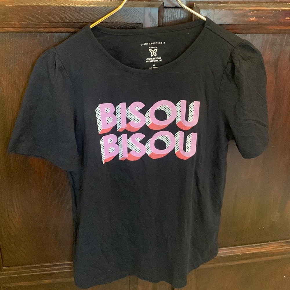*4/$20* Bisou Bisou “living beyond breast cancer” by Anthropologie - size XS